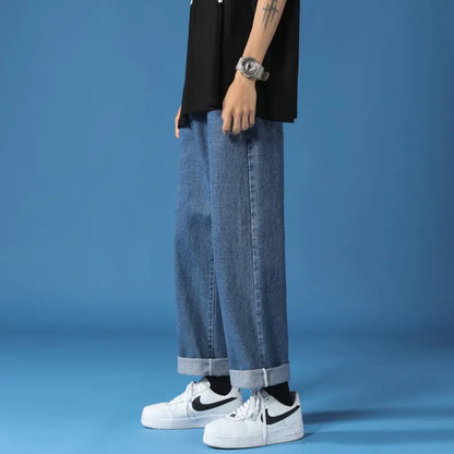Men's Baggy Straight Jeans Trousers