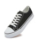 Iarus Womens Canvas Shoes Low top Sneakers for Womens Fashion Casual Shoes Walking Comfortable Shoes(black07.5)