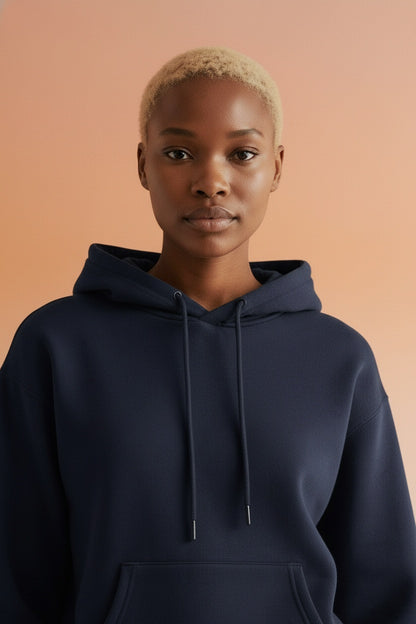 Close-up of the model wearing babyhealthy Unisex Hoodies Tracksuit Sweatsuits Sweatshirt and Sweatpant for Women men 2 piece sets Pullover Sweater