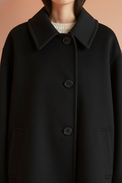 Detail shot of Winter Wool Coat